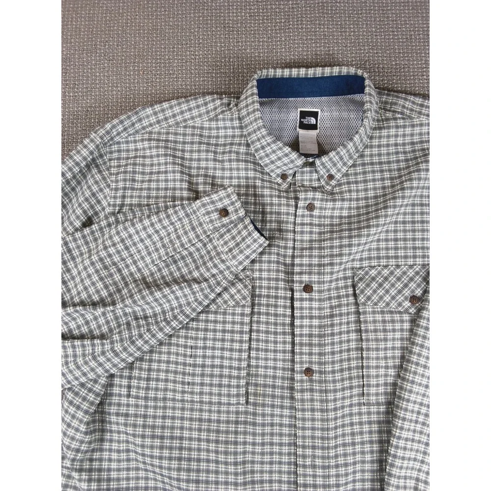 BUNDLE Set of 2 The North Face Men's Plaid Long Sleeve Trail Shirts - Size XXL